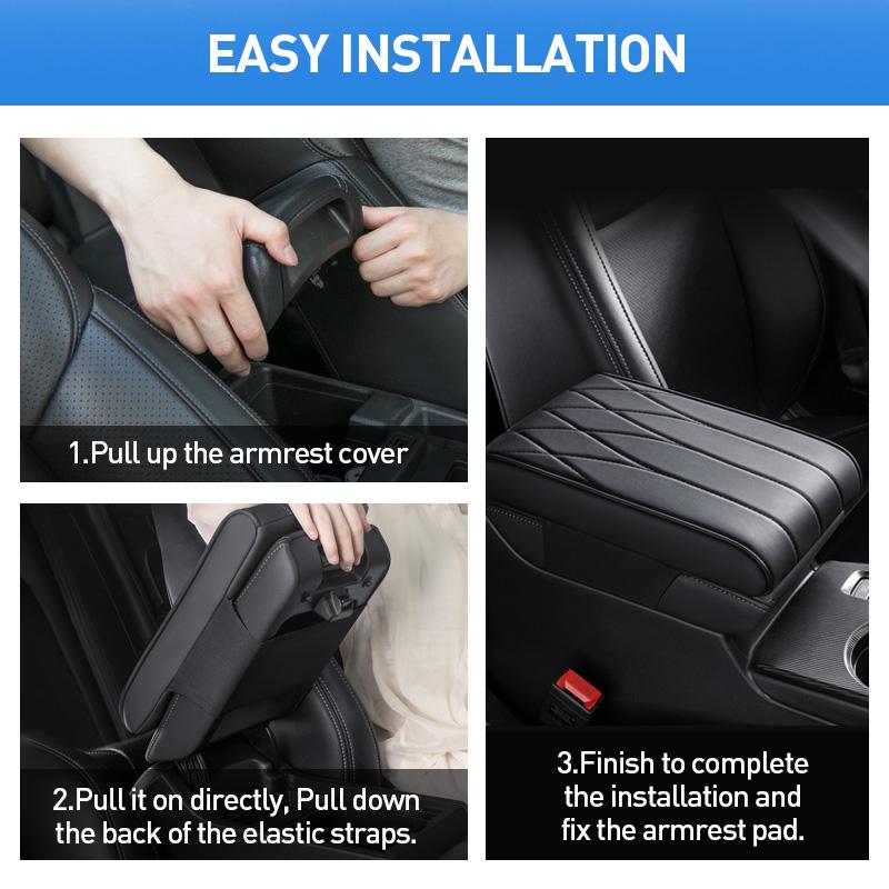 Auto Streifen Armlehnenpolster Matte Auto Mittelkonsolenpolster Memory-Schaum Armlehnenbox Handauflage Kissen Universell passend für die meisten Fahrzeuge