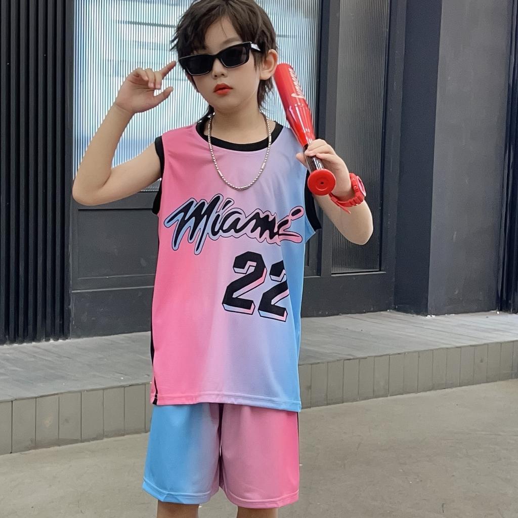 Číslo tepla. 22 Dětské basketbalové oblečení Oblečení na vystoupení do školky Soutěžní oblečení Set 3XS-2XL