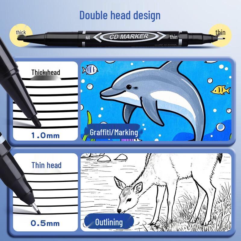Double-Ended Outline Marker Pens