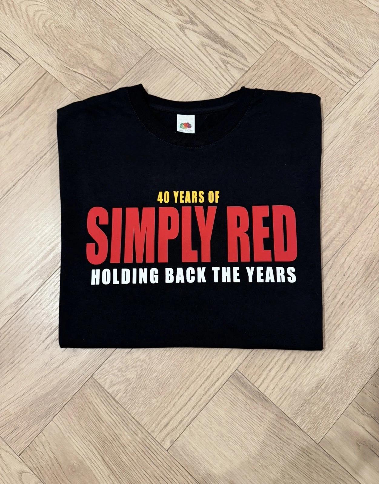 Simply Red - “40 years of Simply read” unofficial unbranded fan inspired T-shirt L