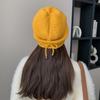 Duoduo Hat with Big Head Circumference Versatile Casual Cold Hat Warm Hat Couple Ear Protection Knit Hat Showing Small Face