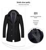 Men's Woolen Scarf Collar Overcoat - Autumn/Winter Warmth for Middle-Aged