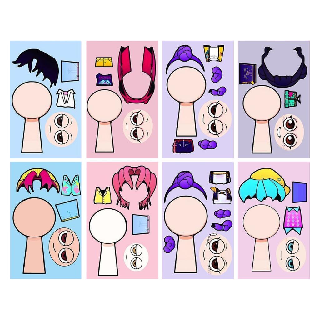 Fun Dress-up Stickers For Children, Fun Educational Stickers For Stress Relief