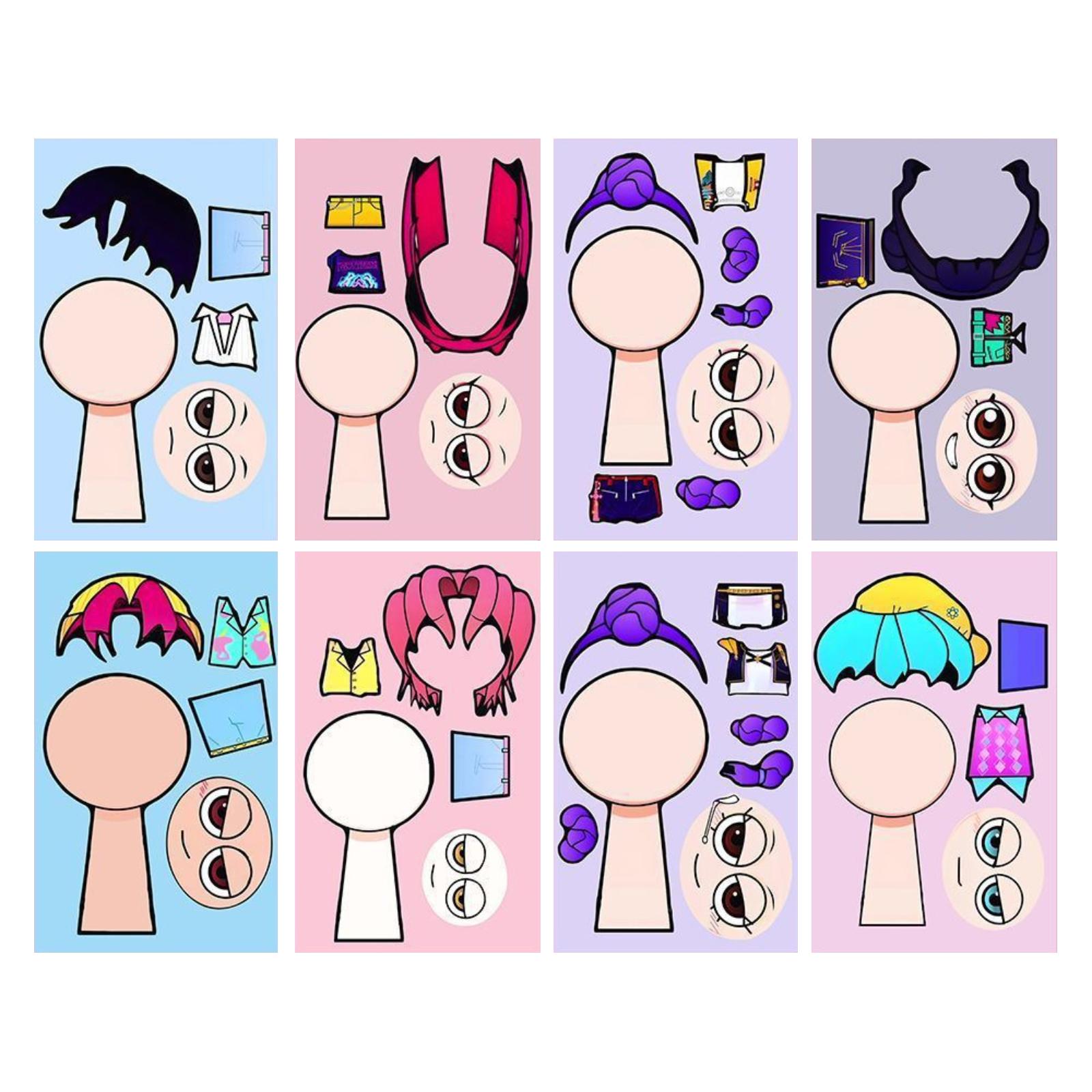 

Fun Dress-up Stickers For Children, Fun Educational Stickers For Stress Relief One Size