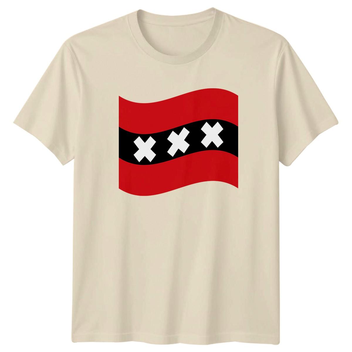 Amsterdam Flag T-Shirt Amsterdam Netherlands Travel Birthday Gift For Him XXXXL
