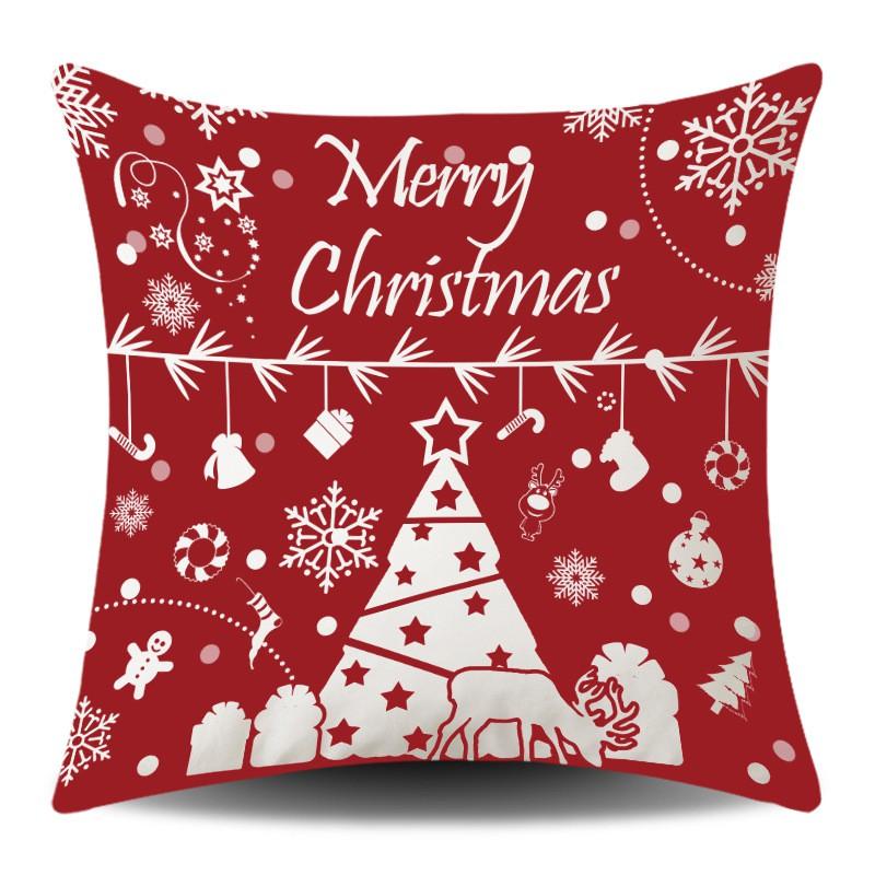 Soft Velvet Christmas Pillow Cover Set 4pcs 45x45cm Holiday Decor Sofa Bed Living Room Modern Home