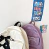 Japanese Anime Style Cute Color Block Bow Pleated Soft Girl Student Backpack