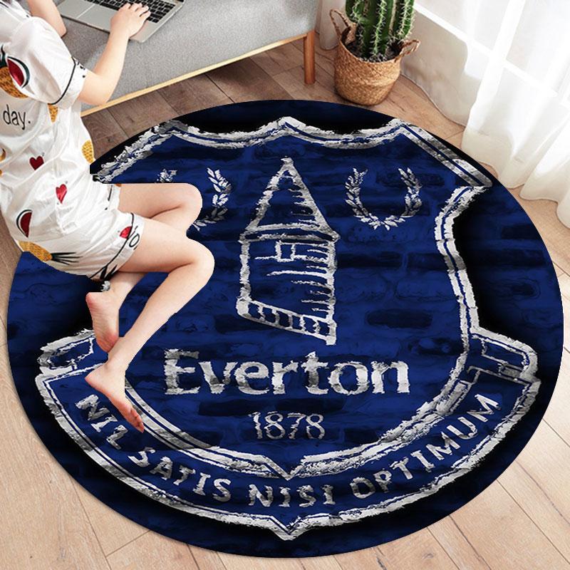 Everton F.C Round Area Rug,Carpet Rug for Living Room Bedroom Sofa Playroom Decor,Non-slip Floor Mat