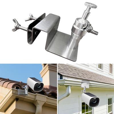 Adjustable Stainless Steel Photovoltaic Bracket for forArlo forEufy Cameras with 1 4 Thread and Easy Setup Installation Hardware