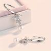Fashionable Zircon Butterfly Paired with Imitation Pearl Drop Earrings, Elegant Bridal Wedding Jewelry, Top-notch Women's Earrings