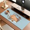 Cute Cat Illustration Mouse Pad For Office Gaming And Keyboards Non-Slip Large Waterproof