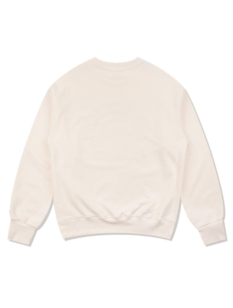 LA MAISON STUDIO Unisex Fun Puppy Skateboards Heavy Terry Sweatshirt Cream (Fce3Ts603M)