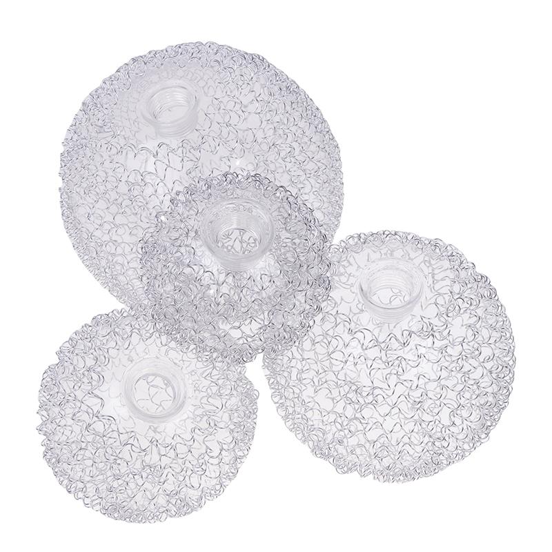 Klarer G9 Glasschirm Ersatz mit Aluminiumdraht außen 20mm Loch G9 Lampenabdeckung für Schraubsockelhalter