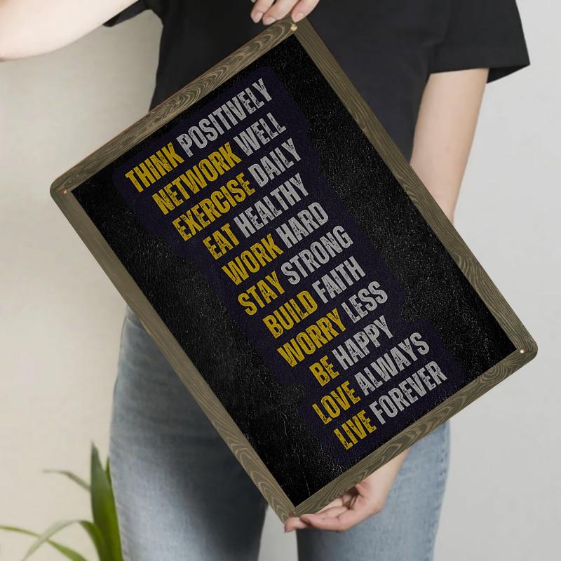 

Inspirational Quotes Metal Tin Sign Home Wall Decor Office Study Creative Hanging Art 7.9x11.8In(20x30cm)