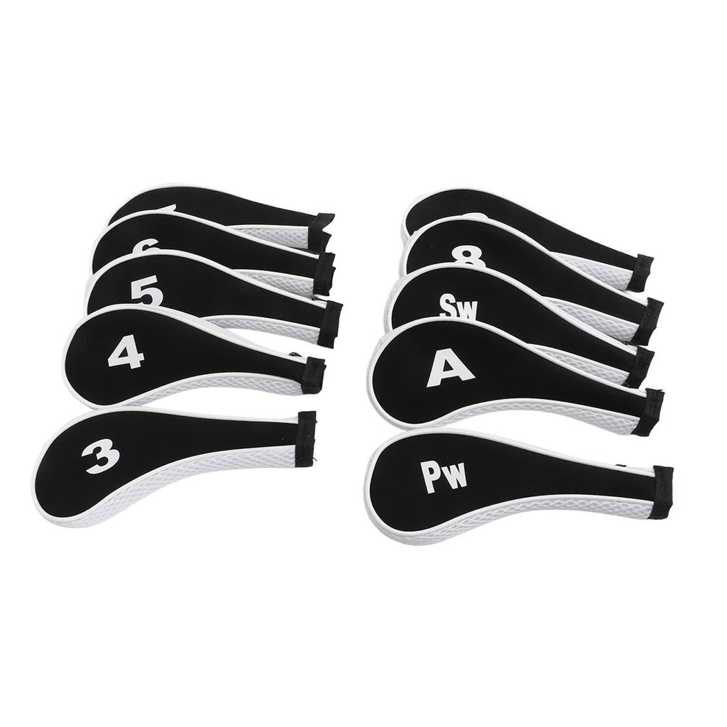 10 Pcs Golf Iron Head Cover Set with Zipper Golf Club Headcovers Fits Most Clubs Protective Golf