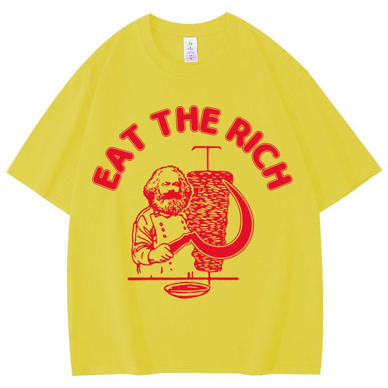 Funny Eat The Rich Doner Kebab Graphic T Shirts High Quality Fashion Short Sleeve T-shirt Men Women Casual Pure Cotton T-shirts