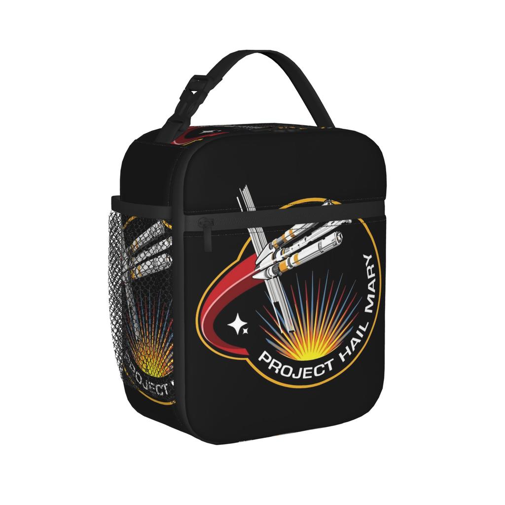 Project Hail Mary Mission Patch Insulated Lunch Bag Thermal Bag Reusable,Meal Container High Capacity Tote Lunch Box Picnic