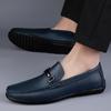 Fashion Fashion Mens Genuine Leather Shoes New Arrival Casual Shoes Business Men Slip-on Shoes All-Match Loafers Handmade Driving Flats