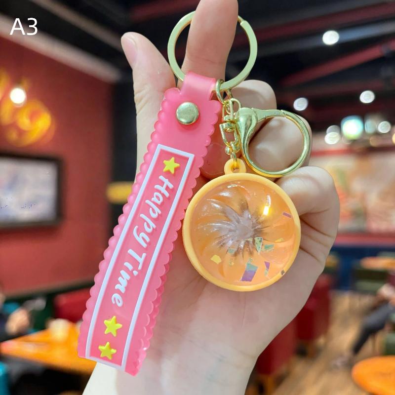 1 Pcs Glowing Keyboard Keychain Funny Dumpling Fidget Pendant Sensory Stress Relief Keyring For Party Favors