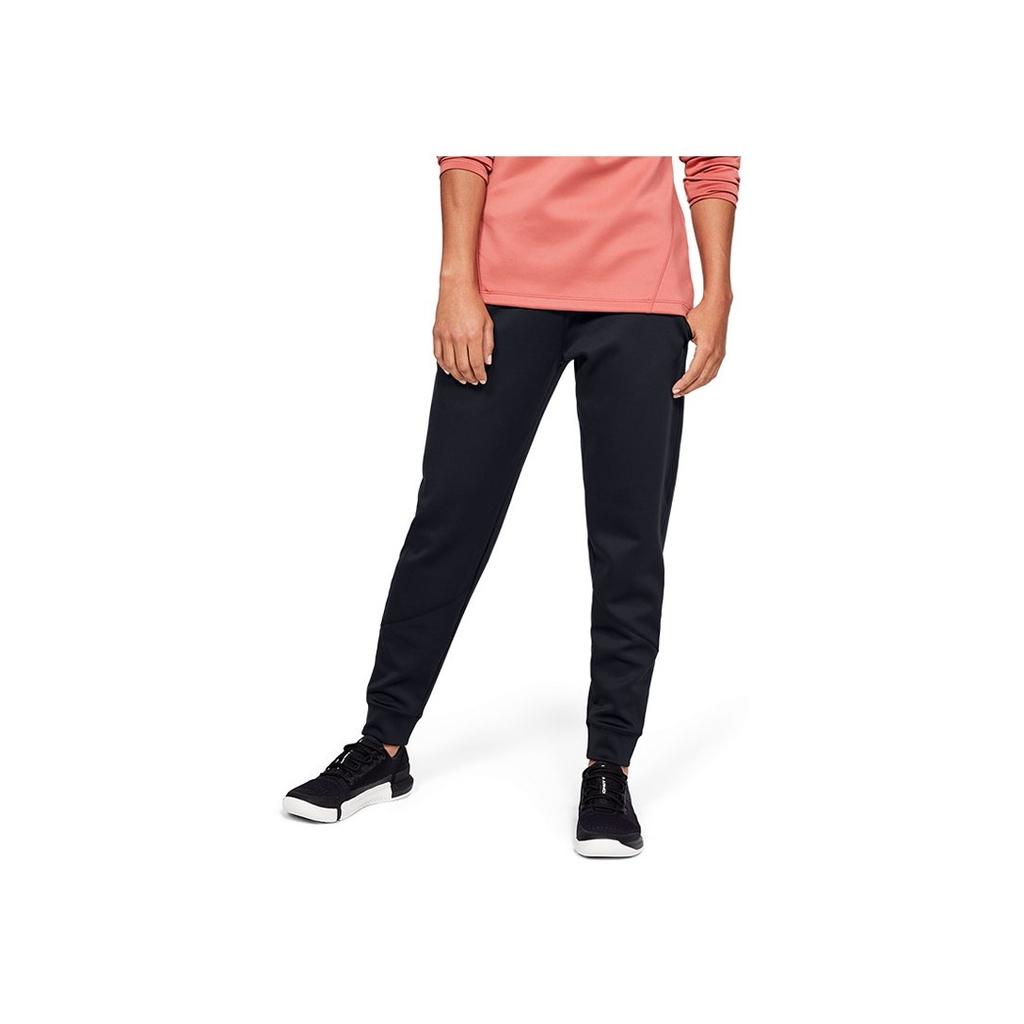 Under Armour Logo Training Slim Fit Long Pants Women Bottoms Black 1344530-001