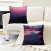 Pink Sunset Mountain Cushion Cover Pillowcase Upholstery Sofa Throw Pillow Home Decor Pillowcas
