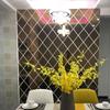 Autocolante de perete autoadezive de artă DIY Autocolante Oglindă detașabilă 3D Diamante Triunghiuri Autocolante acrilice pentru oglindă de perete Decor