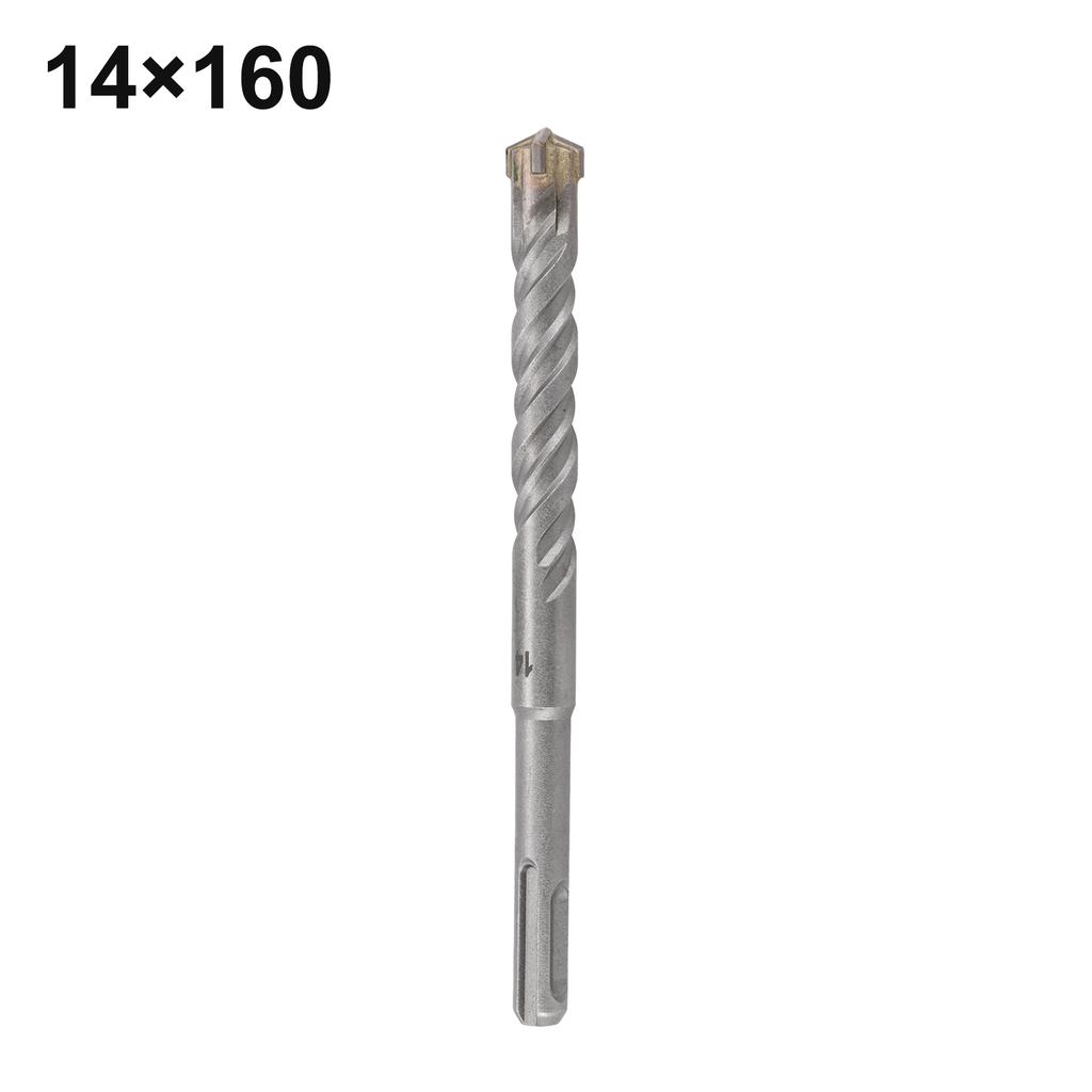 160mm Electric Hammer Drill Bit 6/8/10/12/14/16mm Cross Type Steel Alloy SDS Plus Shank For Masonry Concrete Rock Stone