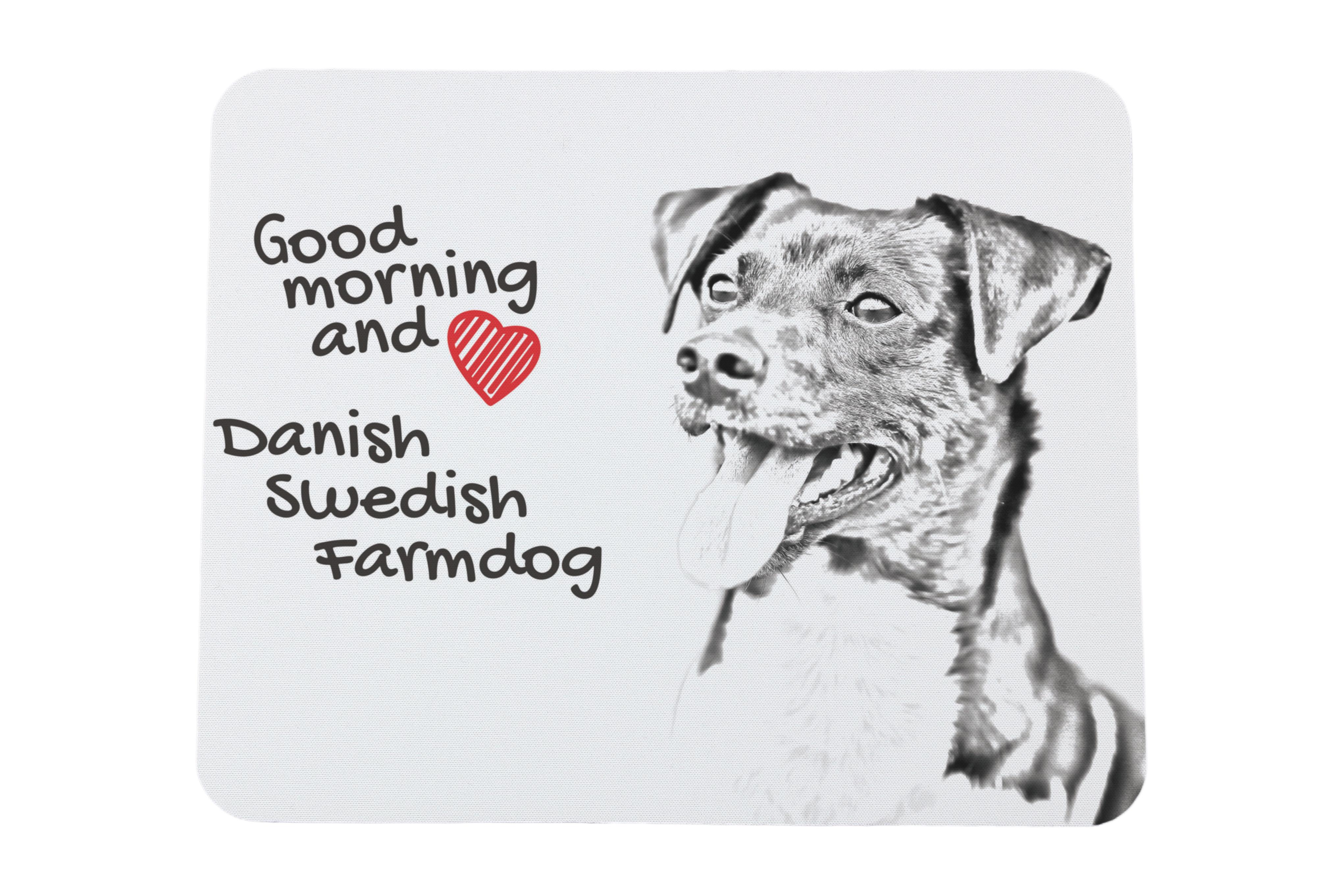 

Danish Swedish Farmdog - mouse pad with print, personalized dog-themed mouse pad, unique gadget for an office worker by Art-Dog brand