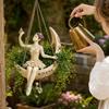 Ballerina Moon Resin Hanging Planter for Outdoor Garden Patio Yard Decor