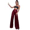 2025 Women's High-Waist Sequin Wide-Leg Summer Pants - European & American Casual Fashion
