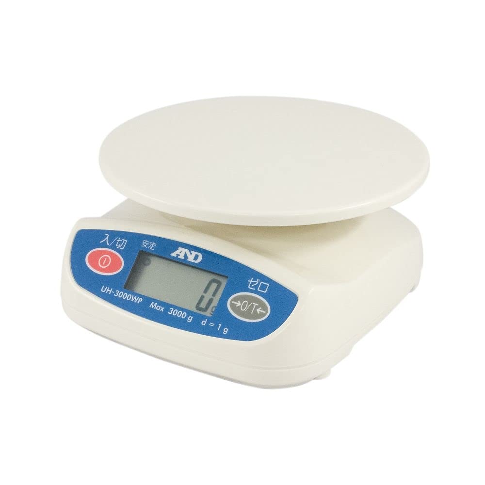 Digital Scale 3000g Minimum 1g Pan No A&D Dustproof/Waterproof UH-3000WP <Capacity display size 150mm certification>
