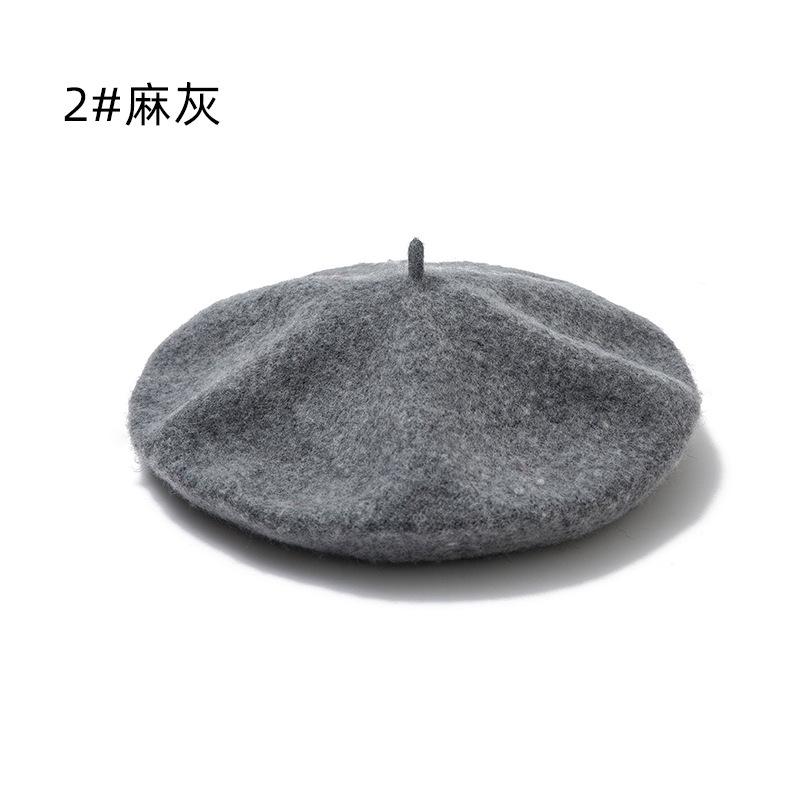 Woolen Beret Women's Autumn and Winter Vintage Versatile Fashion British Bud Painter Hat Tide