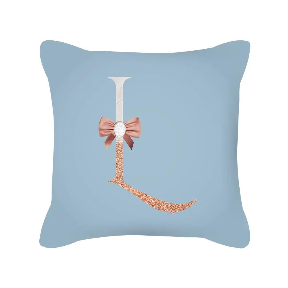 

Letter Cushion Cover Alphabet English Pillow Home Decor 66x66cm бордовый