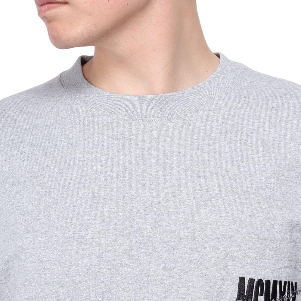 Champion Short Sleeve Crew Neck Graphic Action Oxford Gray Men's T-Shirt, 100% Cotton, Print, Style, C3-Z305,