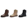 Real Leather Martin Boots, Women's British Retro Chelsea Boots, Fashionable and Versatile Short Boots, High Rise Knight Boots Inside