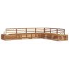 Outdoor Sofa Set 6 Pieces Natural Solid Acacia Wood