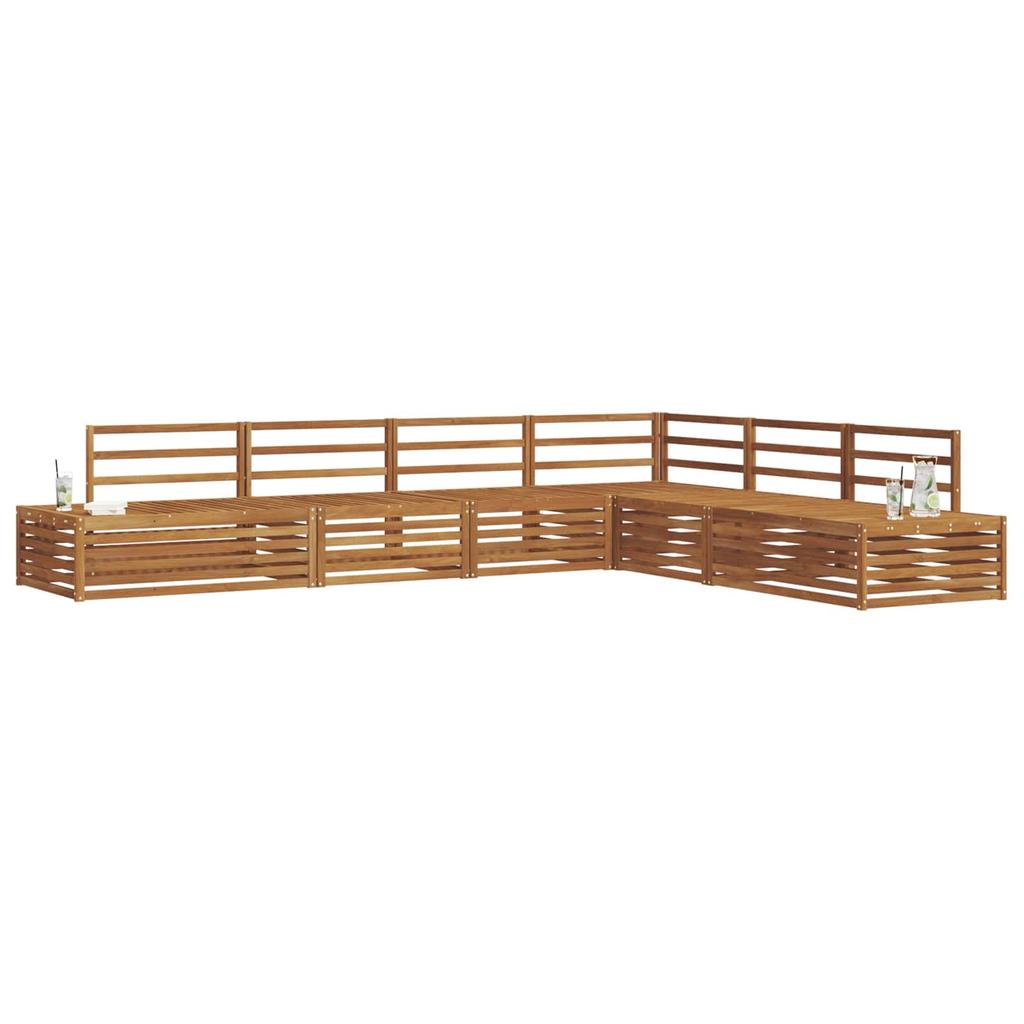 Outdoor Sofa Set 6 Pieces Natural Solid Acacia Wood