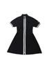 BLUDOT Open Windbreaker Short Sleeve Dress_Bk