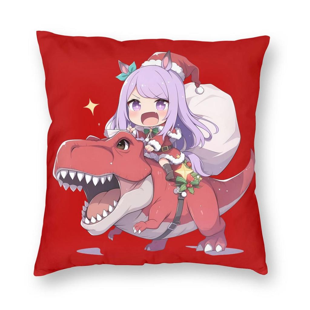 Gold Ship Christmas Pillowcase Double-sided Printing Cushion Cover Decorative Uma Musume Anime Throw Pillow Case Cover
