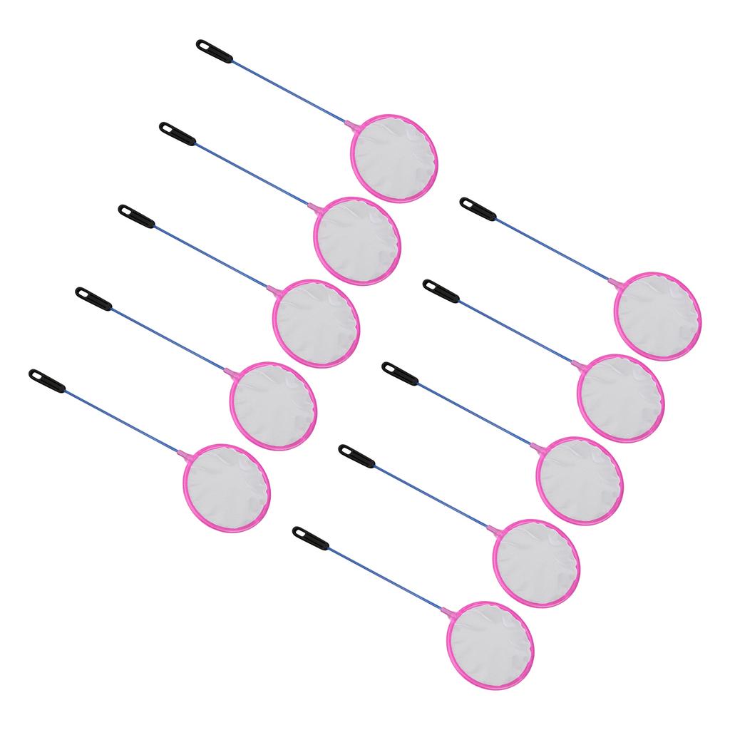 10pcs Small Fishing Net Plastic Round Coarse Hole Lightweight Net Bag for Aquarium Goldfish Shrimp