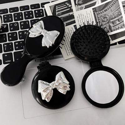 Portable Mini Round Hair Comb Hair Salon Hairdressing Massage Folding Hair Brush Air Cushion Comb