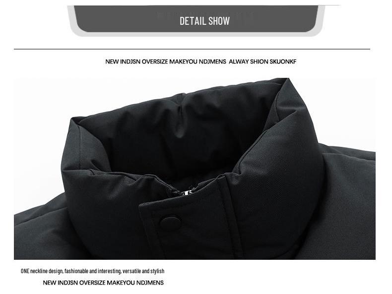 Unisex M-8XL Plus Size Stand Collar Cotton Vest, Winter Thickened Down Gilet.