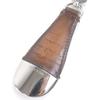 Great BERLUTI Full Scrit Calligraphy Shoehorn Keyring Silver brown leather Used