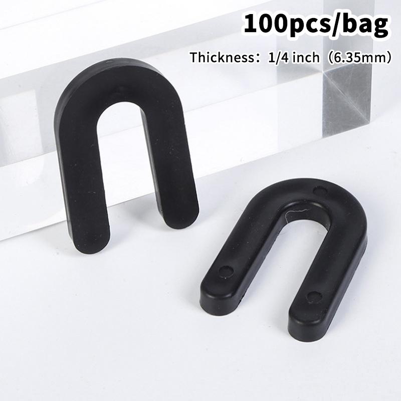 100Pcs U-shaped Horseshoe Shims Tile Spacers PP Level Wedges Positioning Clips Leveling System Wedge For Floor Wall Tile Gap