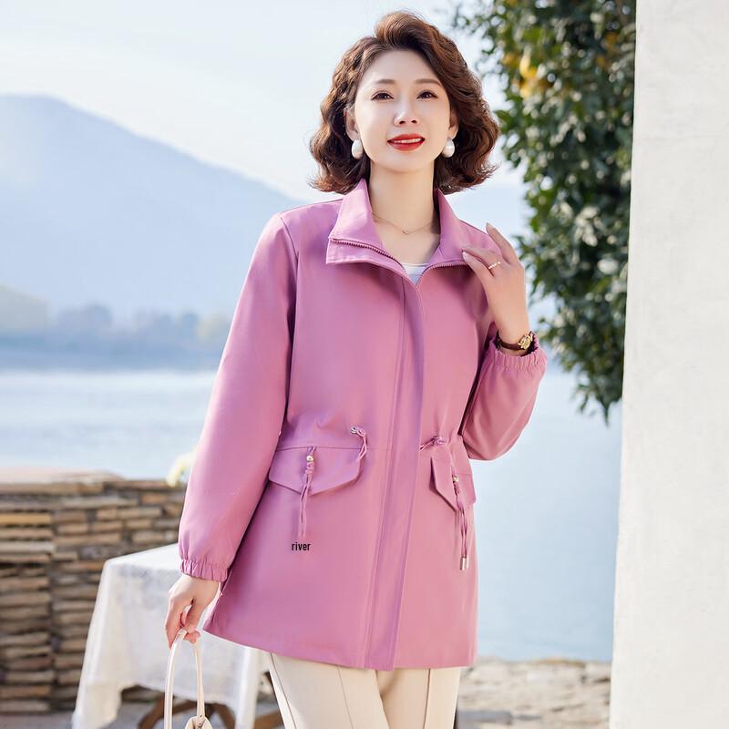 Stylish Spring Autumn Trench Coat for Middle-Aged Women
