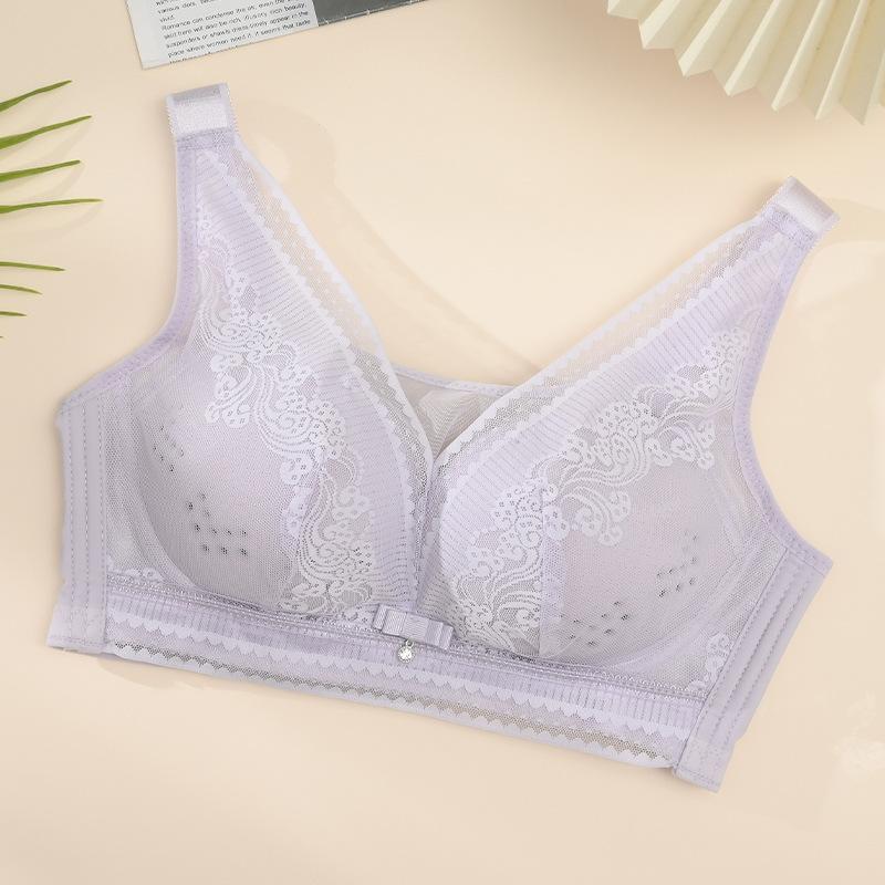 

Летний тонкий бюстгальтер Женский ультратонкий женский бюстгальтер Большого размера Тонкий бюстгальтер без бретелек 44/100D фиолетовый