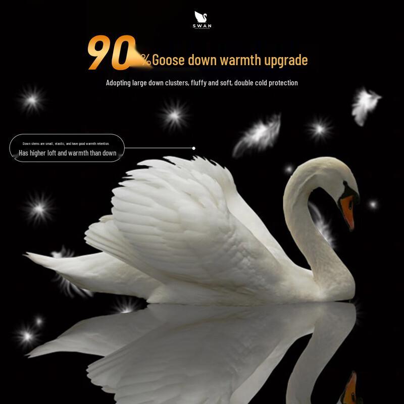 JOW Men's 90% Goose Down Winter Padded Straight-Leg Pants