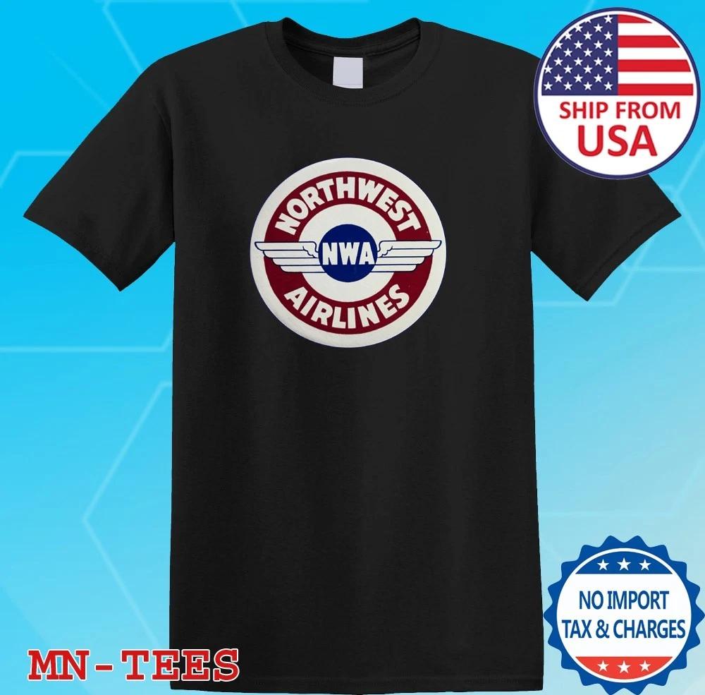 NWA North West Airlines Black Size S-5XL M