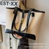 Commuter Fashion Hand Carry Women's Bag 2025 New Trendy and Versatile Large-capacity Shoulder Bag Canvas Temperament Tote Bag