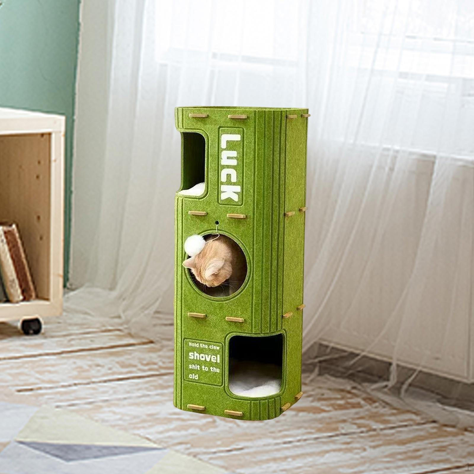 

Лежанка для кошки, Пещера, Крытый туннель, Кондо, Закрытая лежанка с подвесным мячиком, Домик для сна И